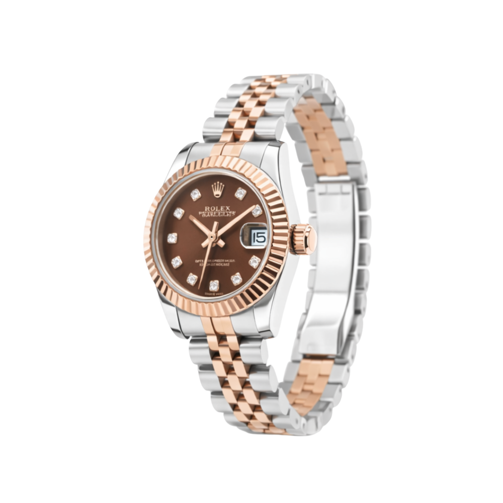 Rolex Datejust Two-tone Chocolate Diamond Watch