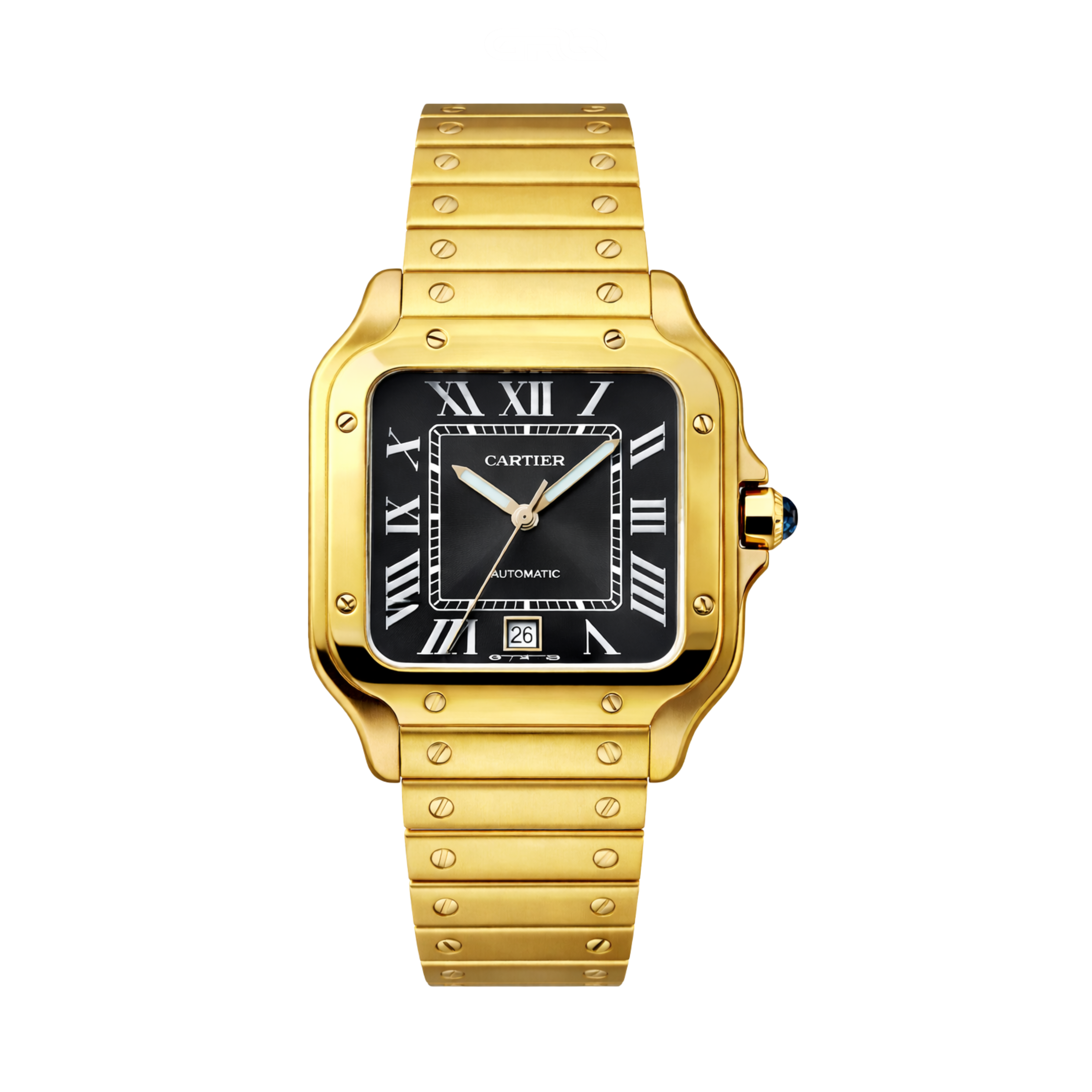 Cartier Santos de Cartier Gold-tone Watch – Black Dial