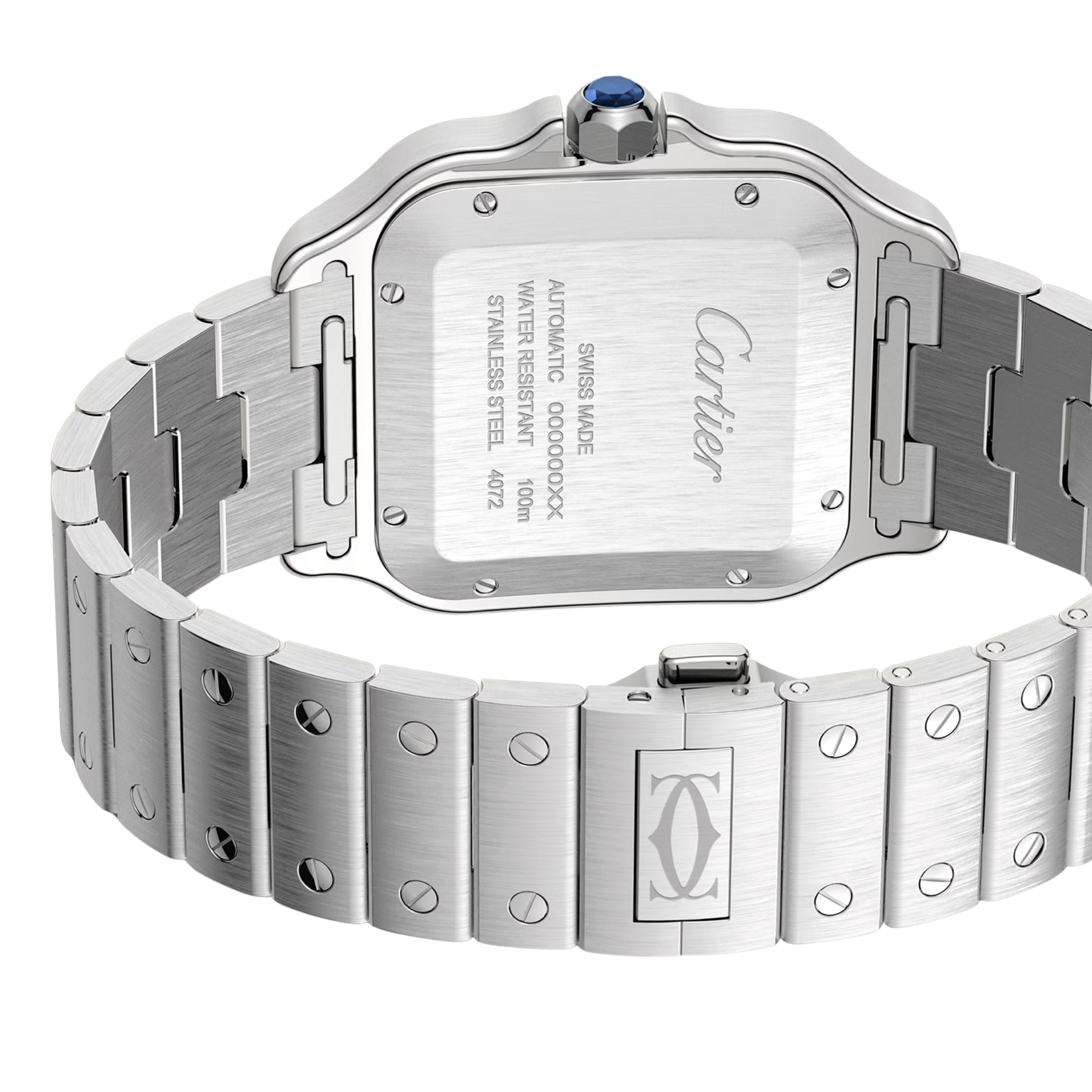Cartier Santos de Cartier Large Green Dial Stainless Steel Watch