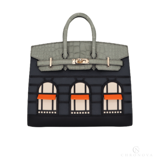 Hermès | Birkin 20 Faubourg Gris Misty Matte Alligator Leathers - Free & Fast UAE Shipping