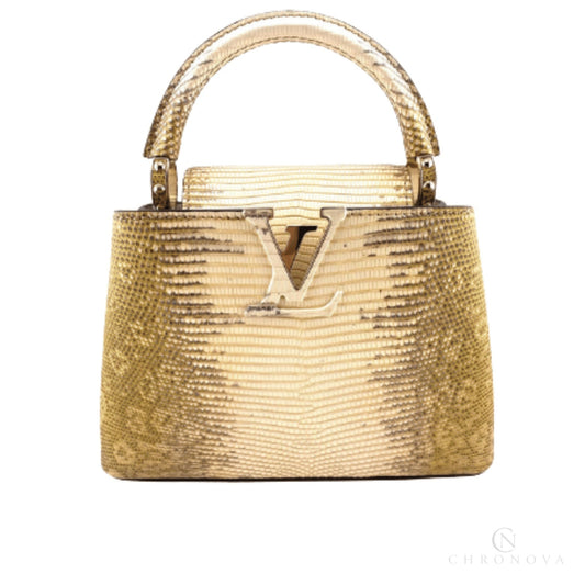 Louis Vuitton | Capucines Gold-colored Snakeskin - Free & Fast UAE Shipping
