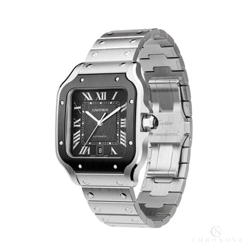 Cartier Watch Santos De Cartier Steel – Black Dial