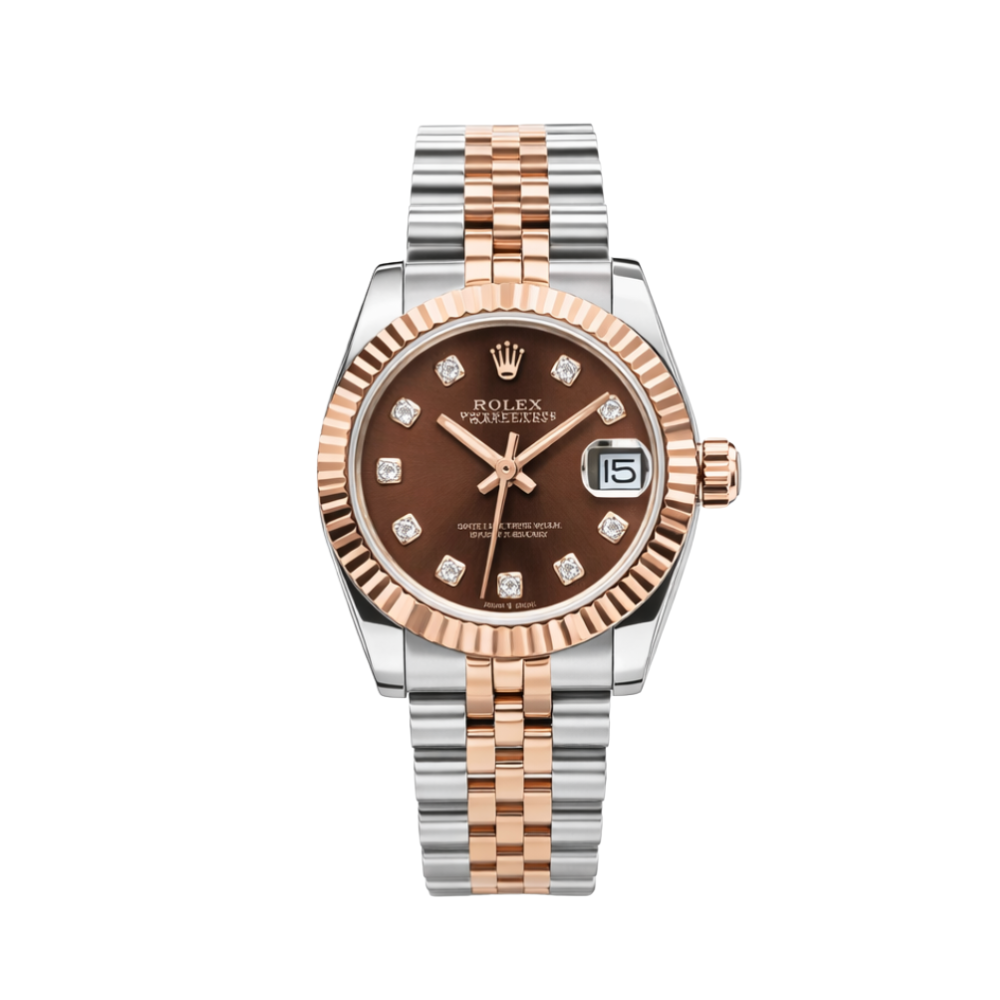 Rolex Datejust Two-tone Chocolate Diamond Watch