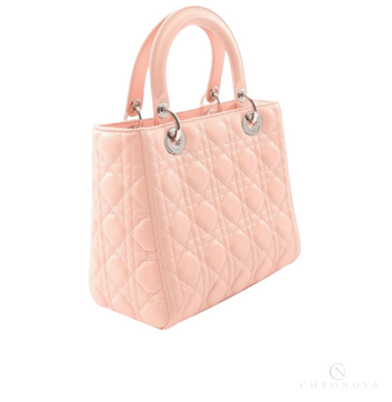 Dior | Lady Dior Handbag In Pink Leather - Free & Fast UAE Shipping