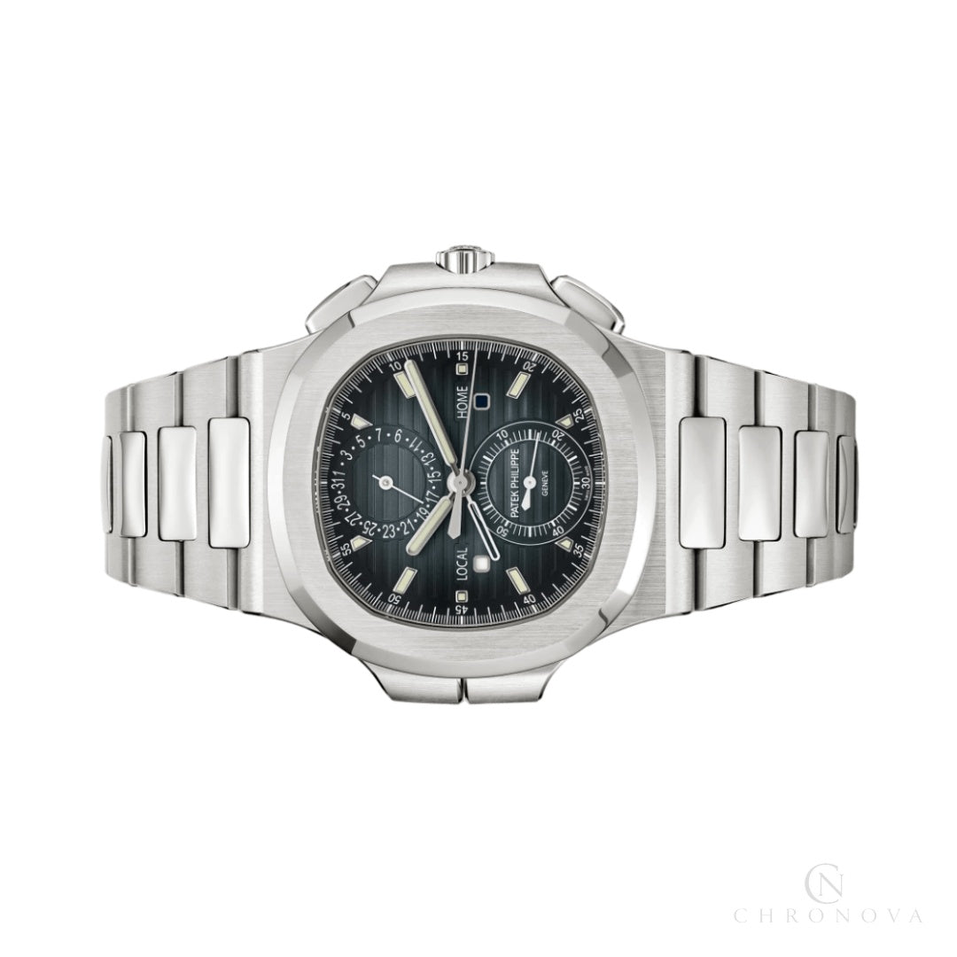 Patek Philippe | Nautilus Time Sunburst Blue Dial - Free & Fast UAE Shipping