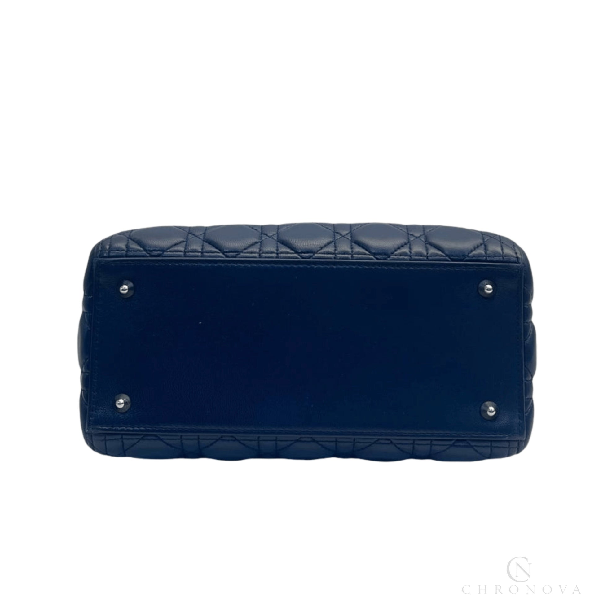 Dior | Lady Dior Handbag In Blue Leather. - Free & Fast UAE Shipping