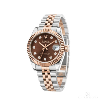 Rolex Datejust Two-tone Chocolate Diamond Watch