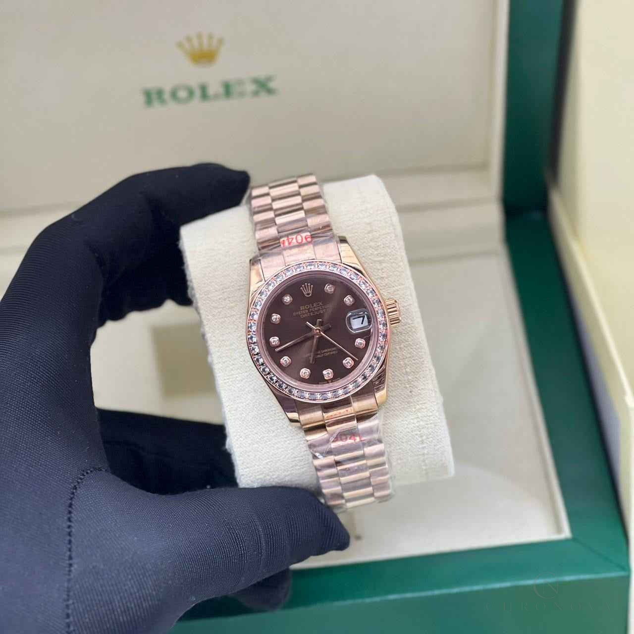 Rolex Watch | Datejust Chocolate Diamond Bezel