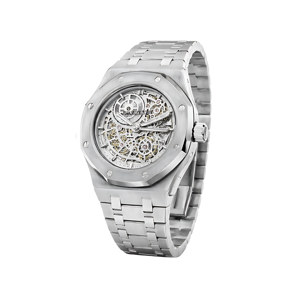 Audemars Piguet Audemars Piguet Royal Oak Jumbo Extra-thin Openworked Watch – Silver