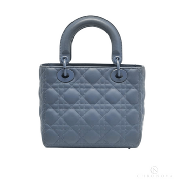 Dior | Lady Dior Tote Bag In Blue Cannage Leather. - Free & Fast UAE Shipping