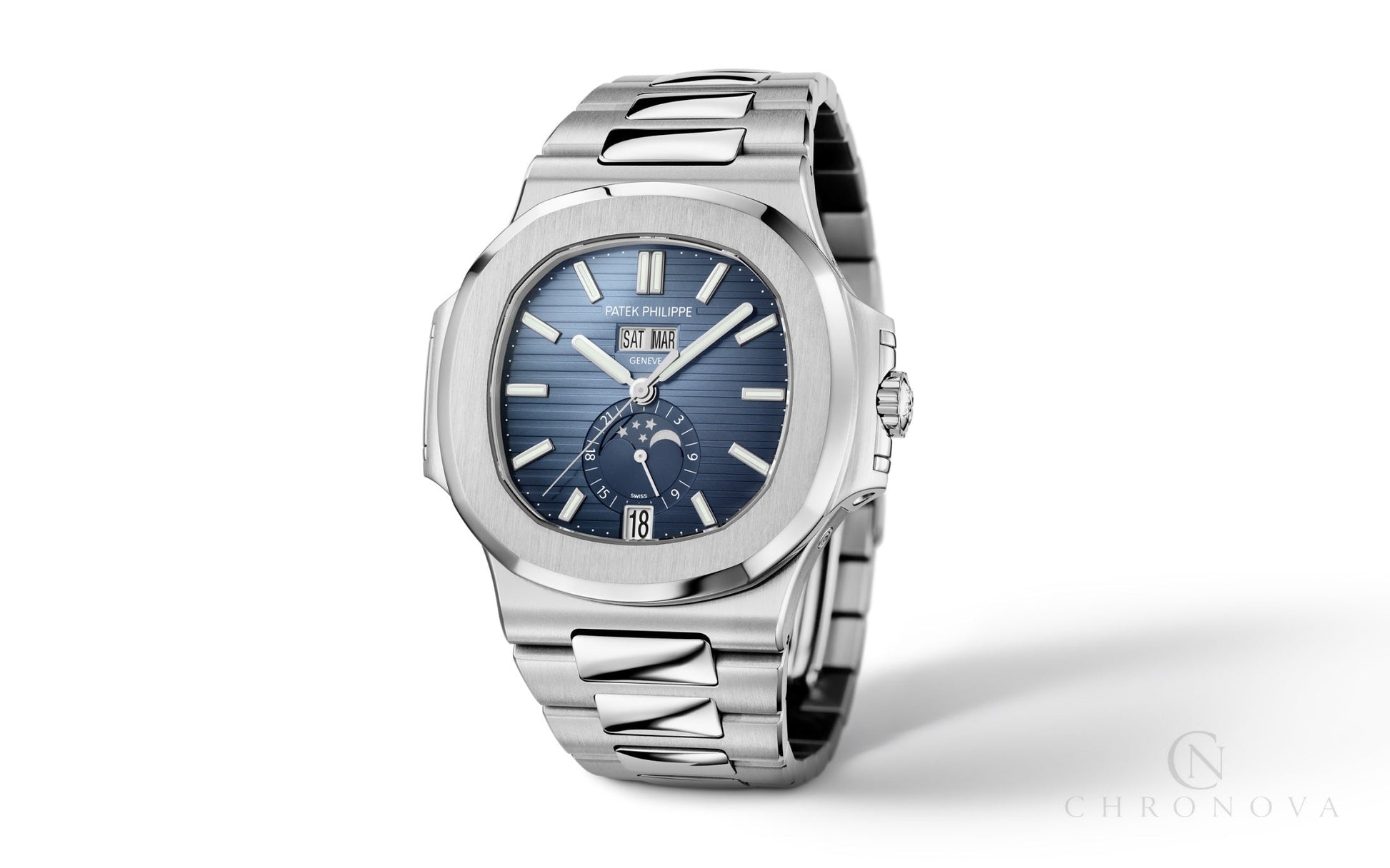 Patek Philippe | Nautilus Annual Calendar, Blue Dial - Free & Fast UAE Shipping