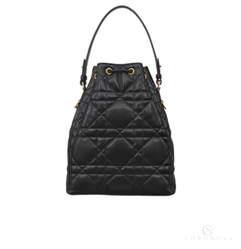 Dior | Caro Backpack In Black Macrocannage Lambskin - Free & Fast UAE Shipping