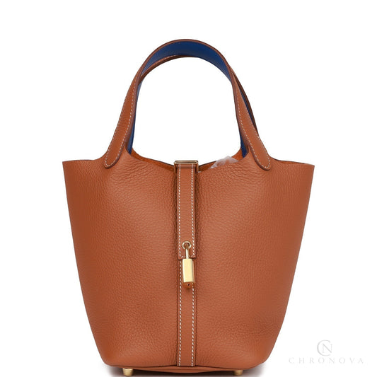 Hermès | Eclat Picotin Lock 18 Gold Clemence - Free & Fast UAE Shipping