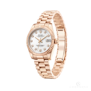 Rolex Datejust Silver Dial Diamond Bezel Watch