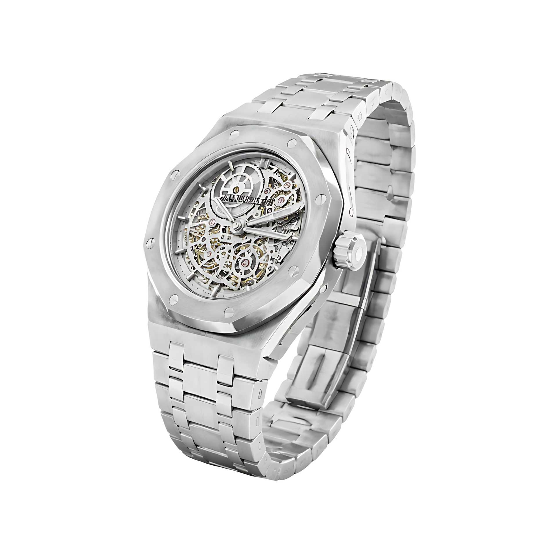 Audemars Piguet Audemars Piguet Royal Oak Jumbo Extra-thin Openworked Watch – Silver