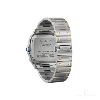 Cartier Watch Santos De Cartier Two-Tone Blue Dial Large