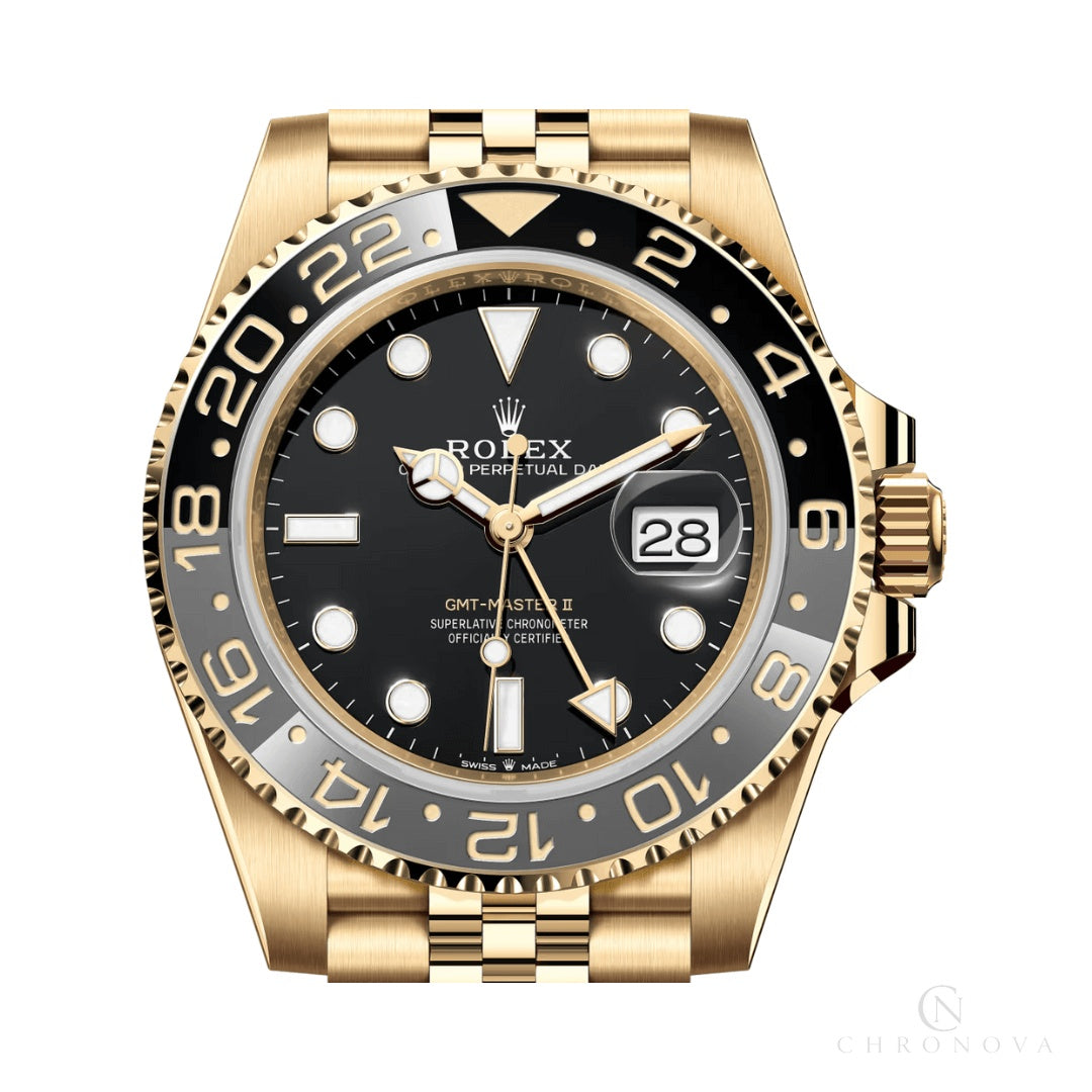 Rolex | Yellow Gold Black Dial - Free & Fast UAE Shipping