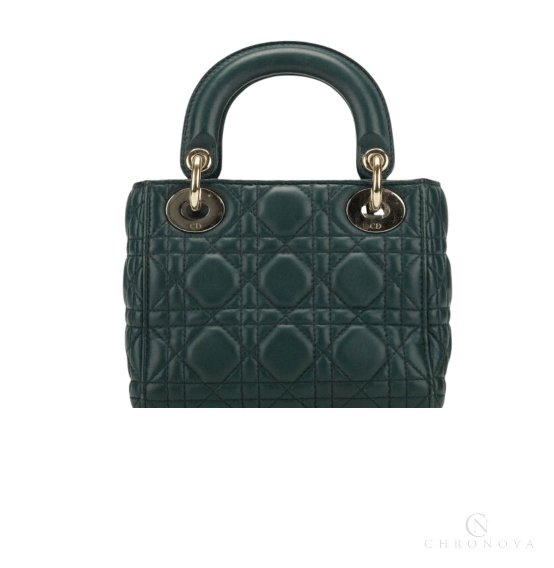 Dior | Lady Dior Bag In Green Cannage Leather. - Free & Fast UAE Shipping
