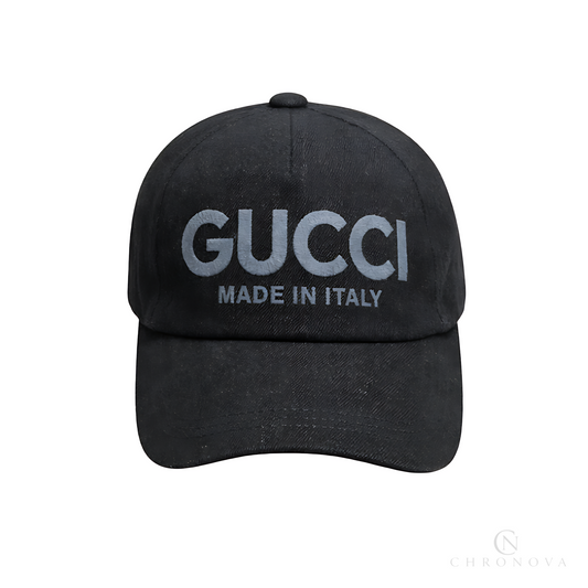 Gucci Logo Cotton Cap - Black - View 2