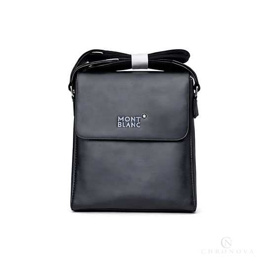 Mont Blanc Crossbody Bag | Mont Blanc Black Leather - View 1