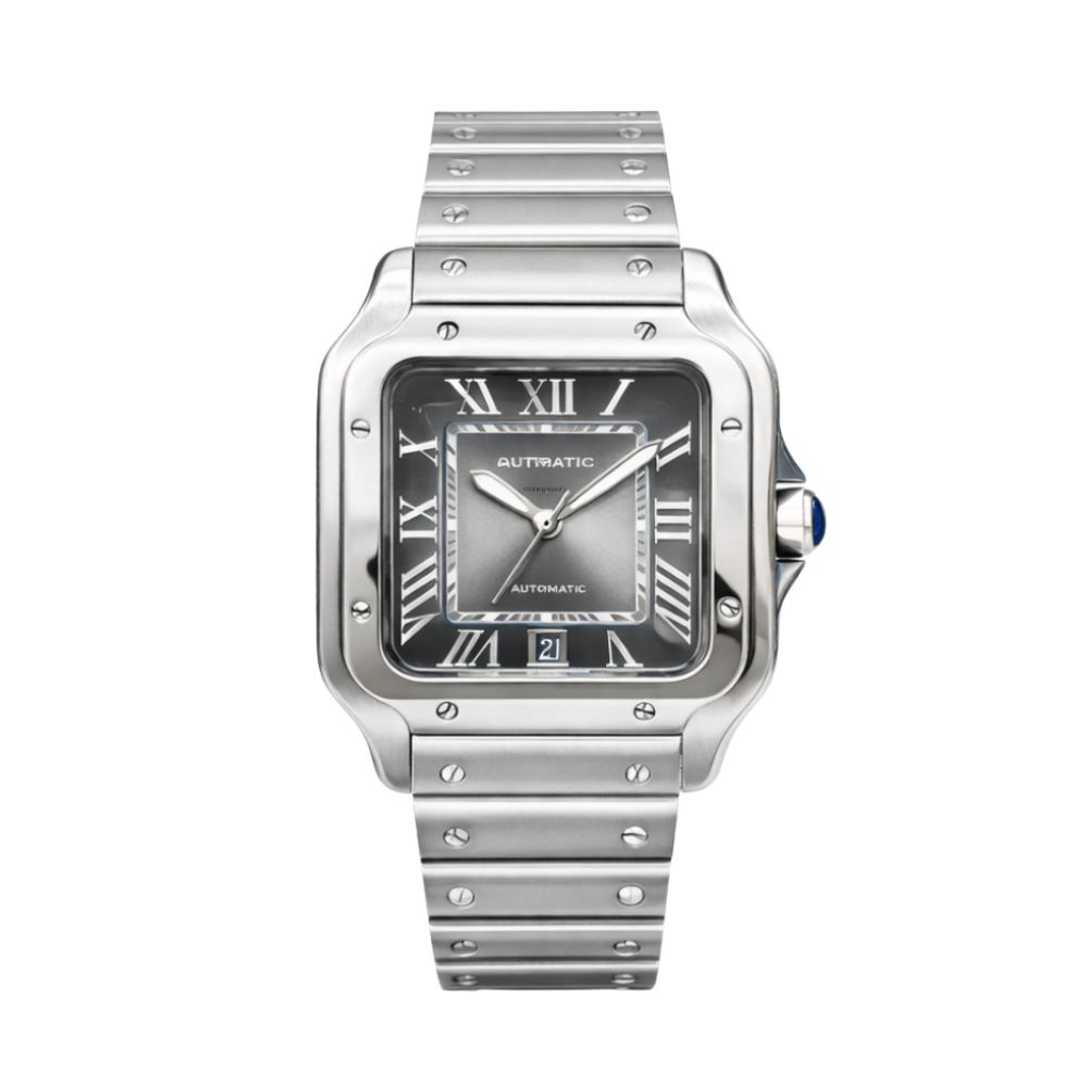 Cartier Santos de Cartier Silver & Graduated Watch – Green Dial