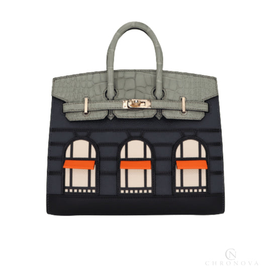 Hermès | Birkin 20 Faubourg Gris Misty Matte Alligator Leathers - Free & Fast UAE Shipping