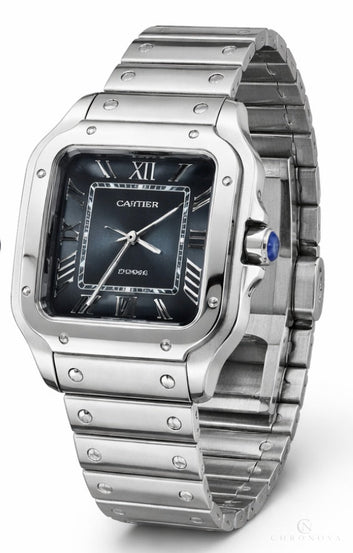 Cartier Watch Santos De Cartier Steel – Blue Dial