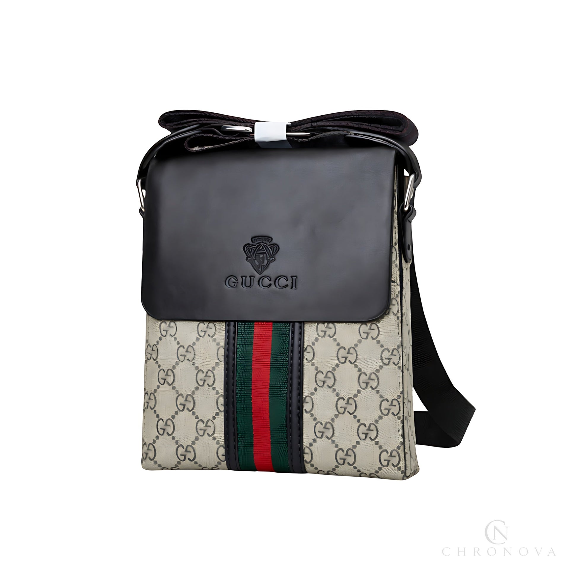 Gucci Crossbody Bag | Multi Canvass White Brown - View 1