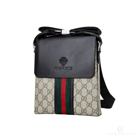 Gucci Crossbody Bag | Multi Canvass White Brown - View 1