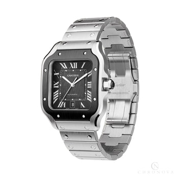Cartier Watch Santos De Cartier Stainless Steel – Green Sunburst Dial
