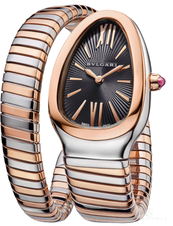 Bvlgari Watch | Serpenti Tubogas Two-Tone Black Dial