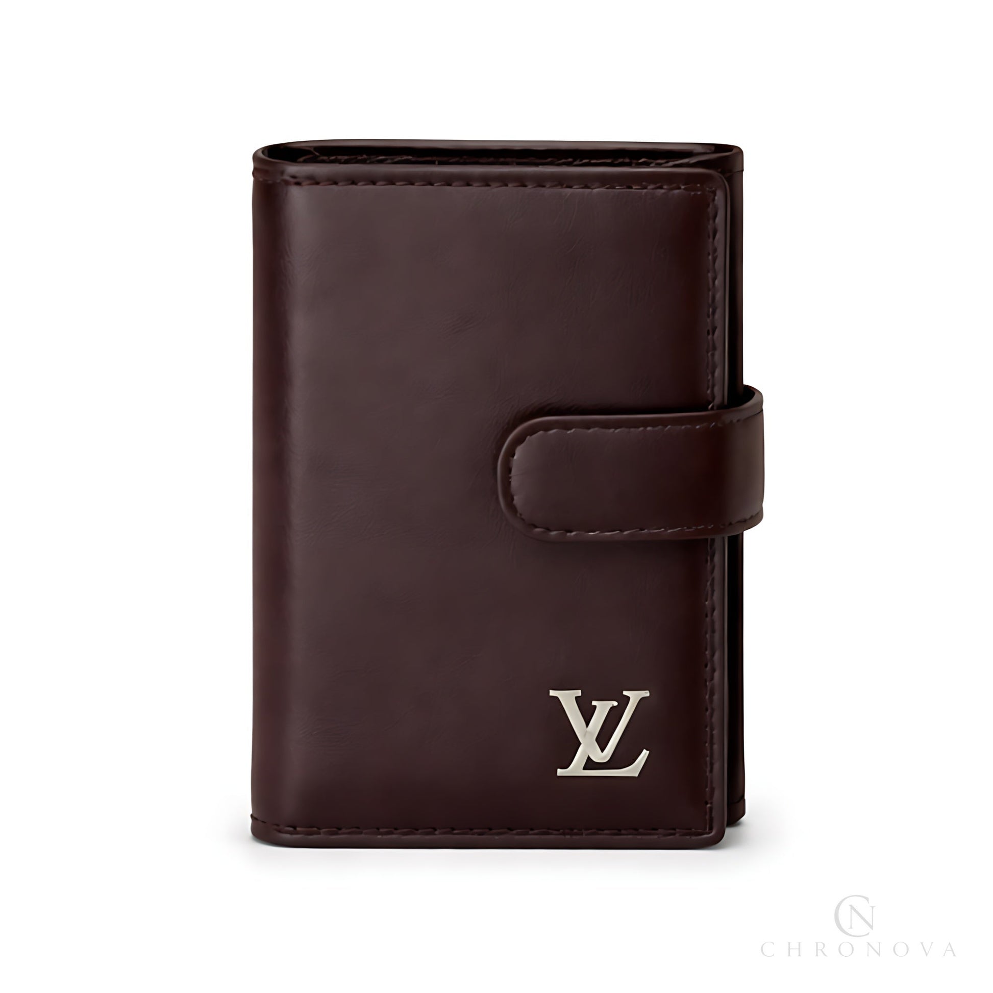 Louis Vuitton Wallet | Louis Vuitton Dark Brown Leather Logo - View 1