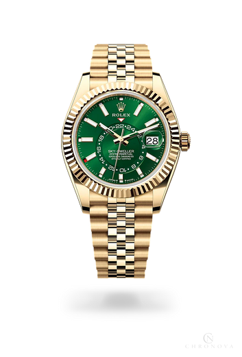 Rolex | Sky-Dweller Yellow Gold Green Dial - Free & Fast UAE Shipping