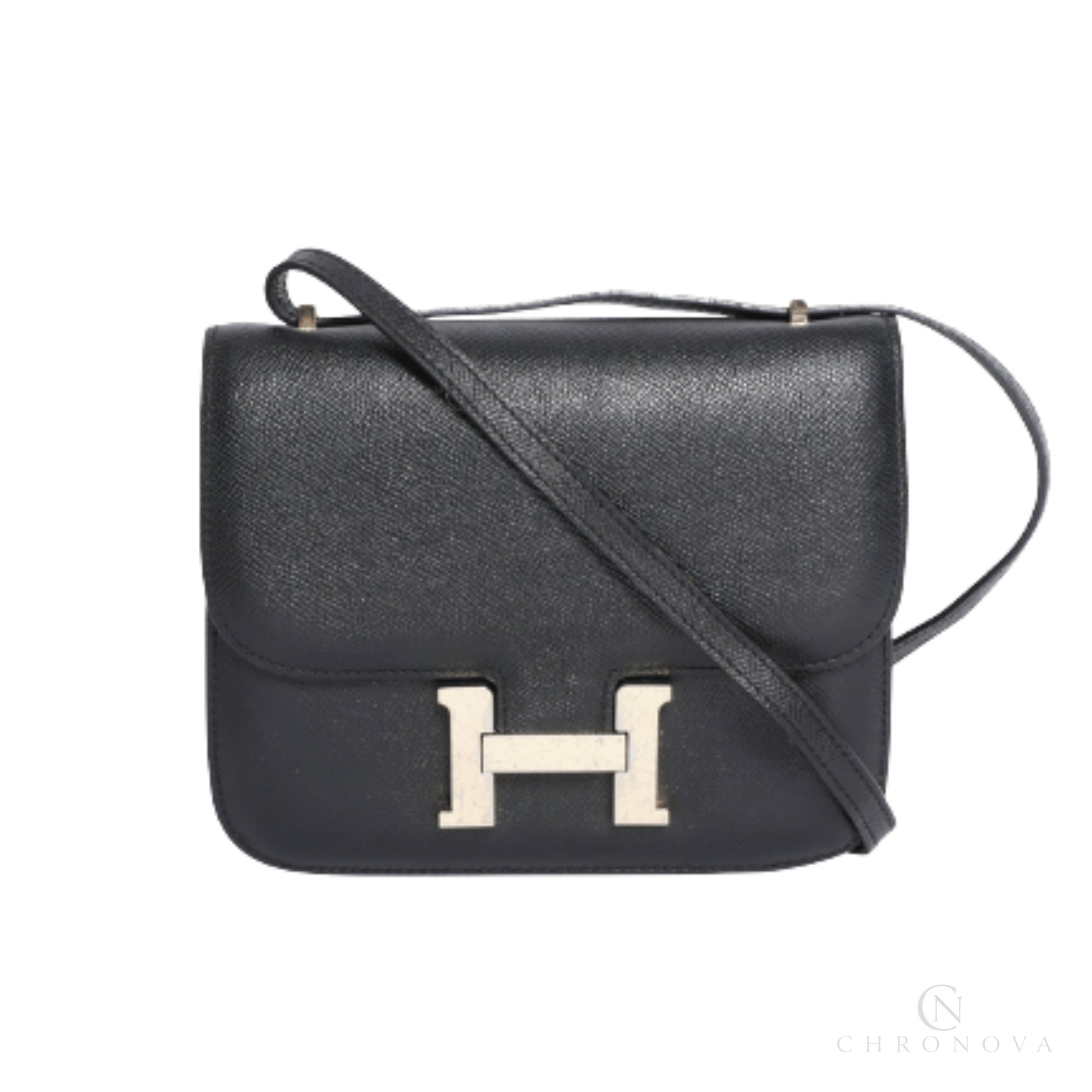 Hermès | Constance Mini 18 Shoulder Bag In Black Epsom Leather With A Gold-plated "h" Clasp Closure. - Free & Fast UAE Shipping
