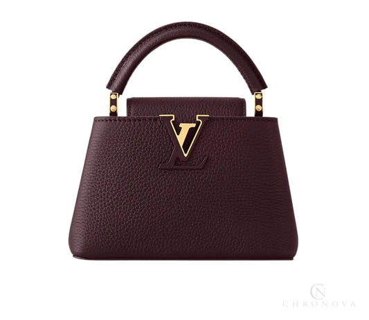 Louis Vuitton | Capucines Mini Bag In Wine Red Taurillon Leather - Free & Fast UAE Shipping