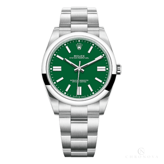Rolex | Oyster Perpetual Green Index Dial - Free & Fast UAE Shipping