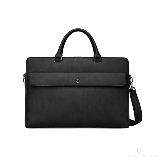 Mont Blanc Briefcase | leather Stylish Black - View 1