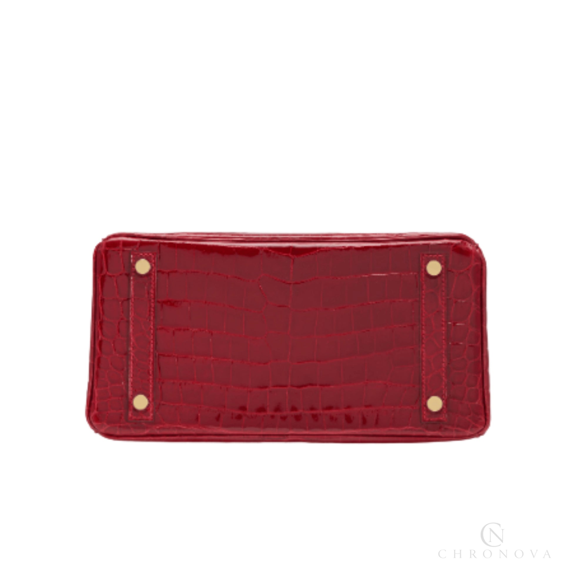 Hermès | Birkin 30 Handbag Made From Shiny Niloticus Crocodile Leather In The Deep Red Color - Free & Fast UAE Shipping