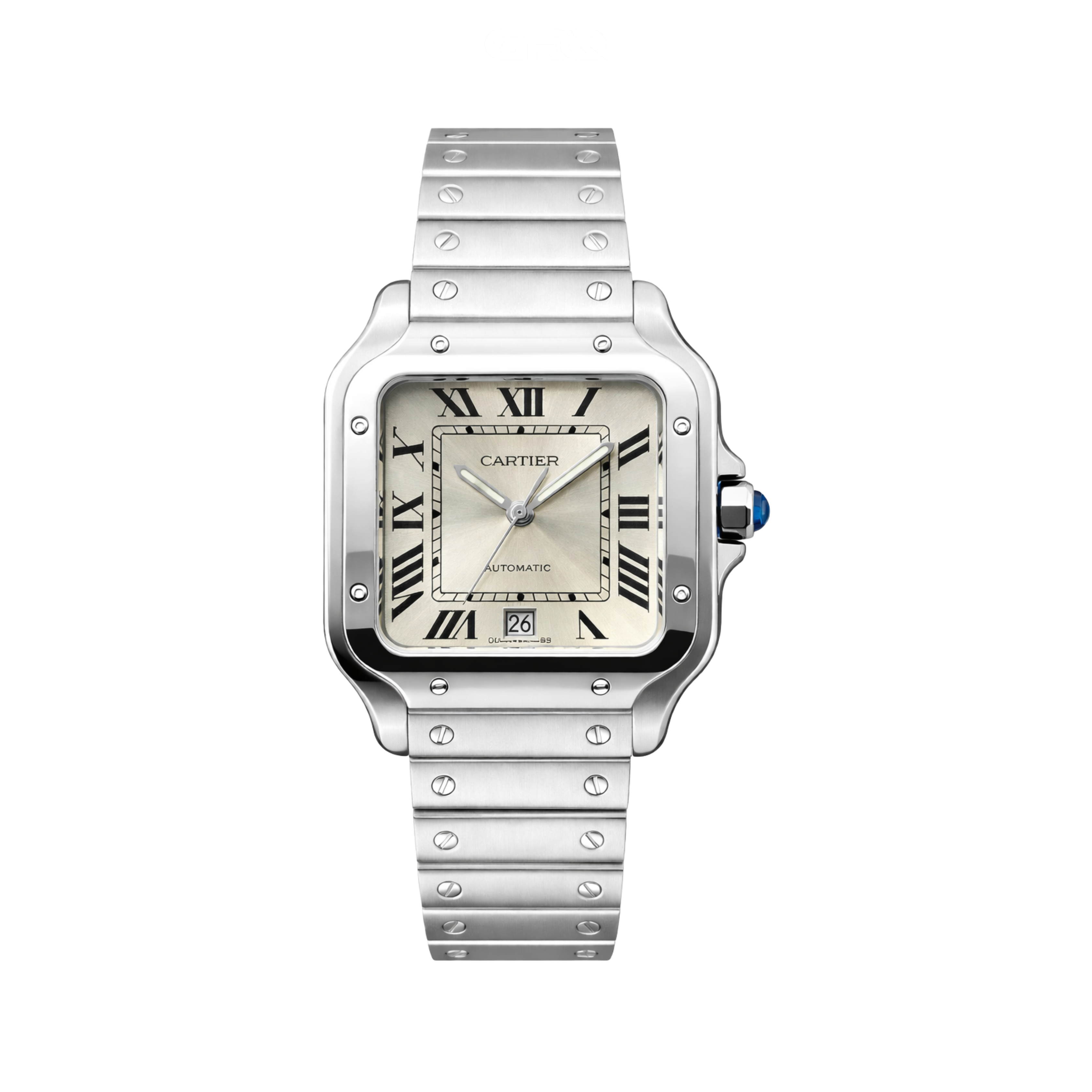 Cartier Santos de Cartier Automatic White Dial Watch – Silver