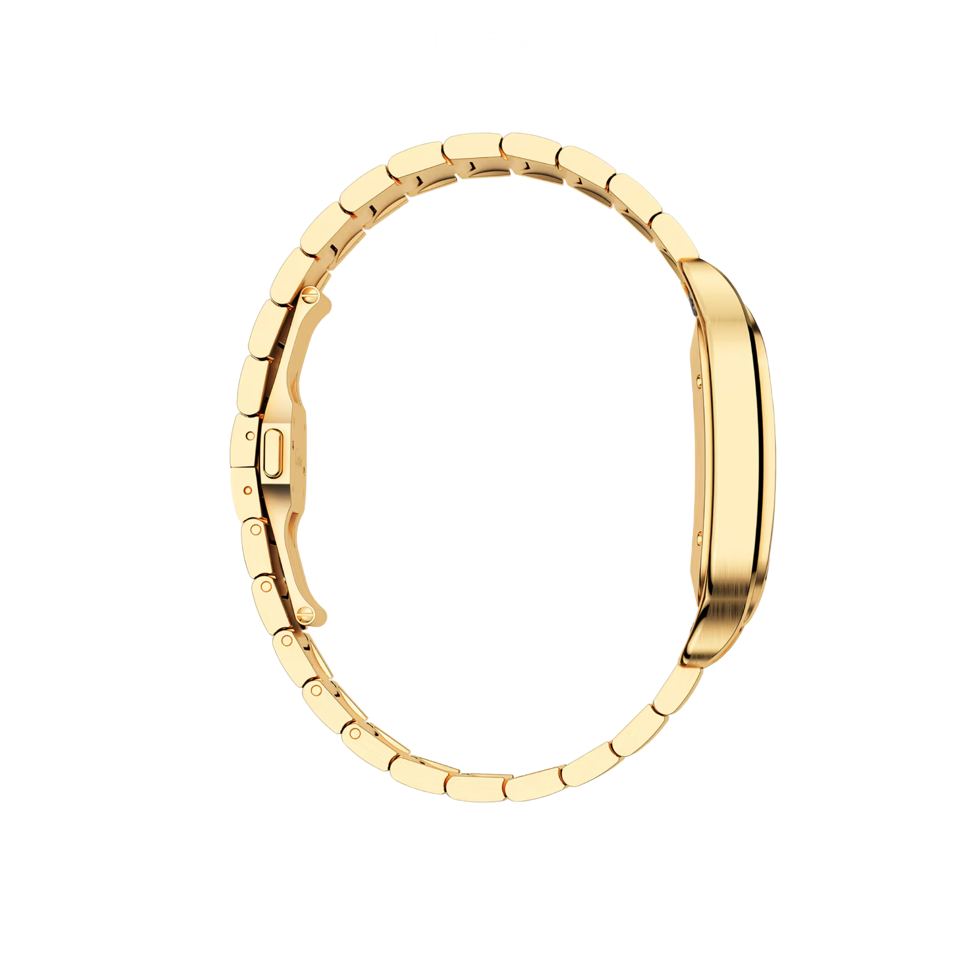 Cartier Santos de Cartier Golden Steel Watch – Blue Dial