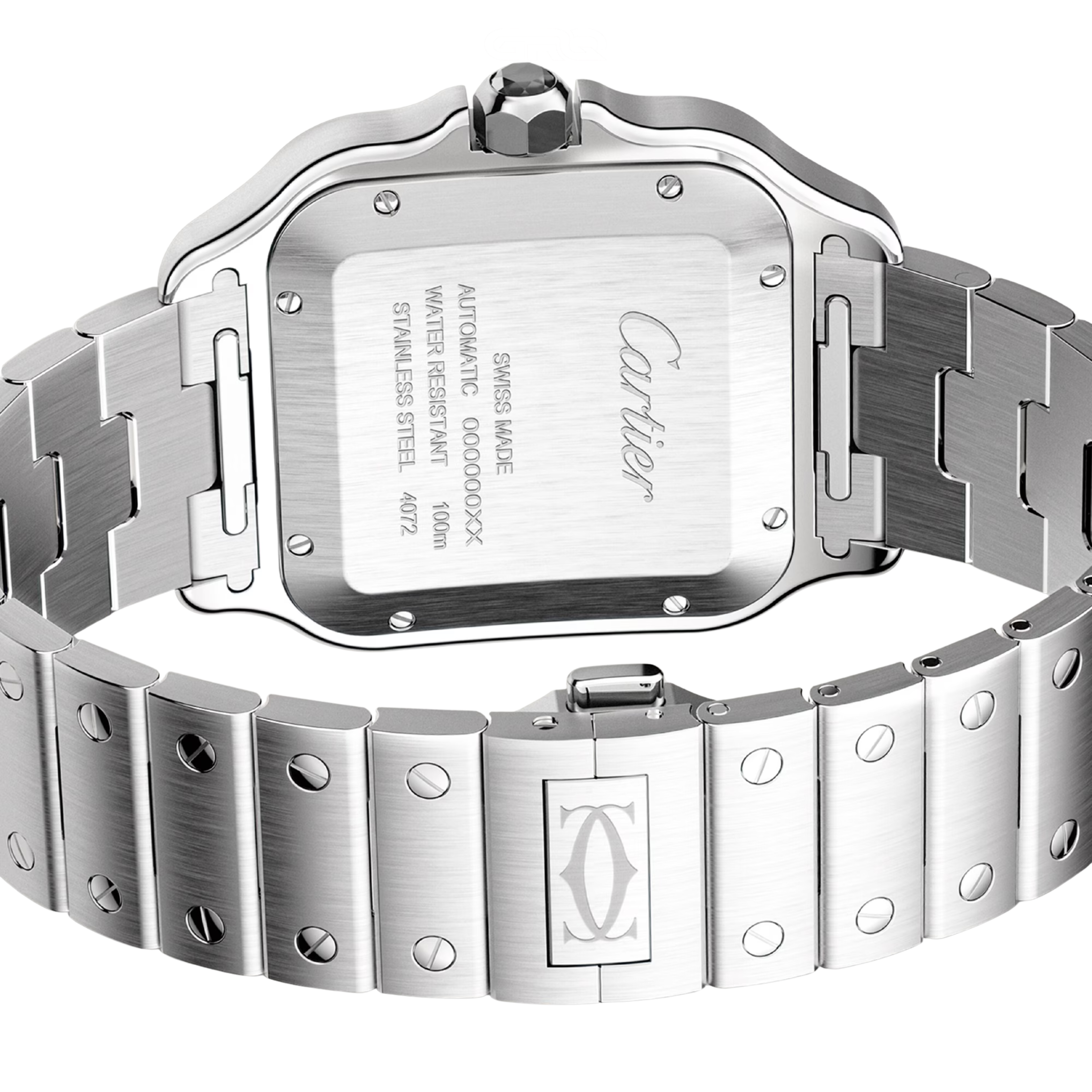 Cartier Santos de Cartier Silver&black Watch – Sunburst Dial