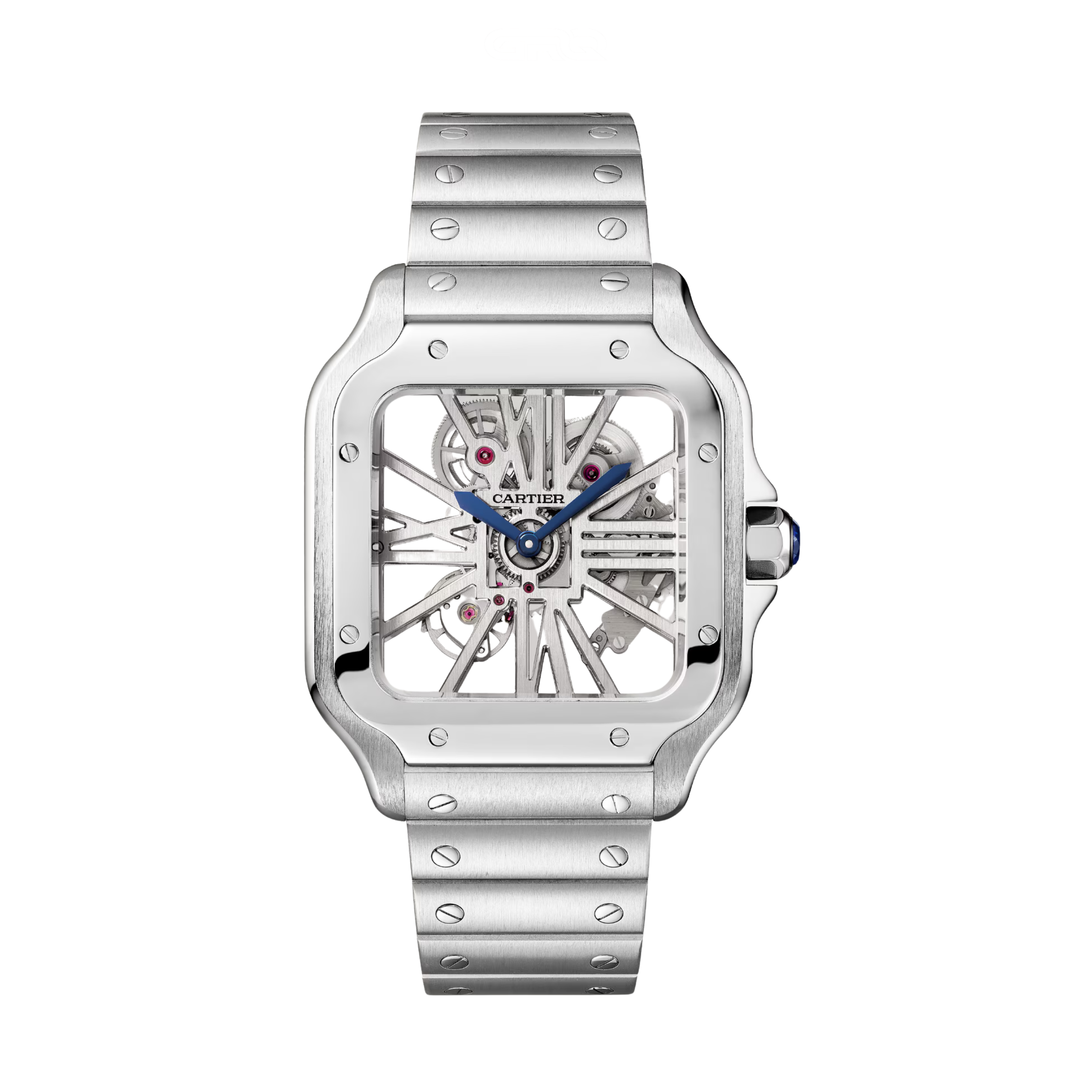 Cartier Santos de Cartier Skeleton Steel Watch