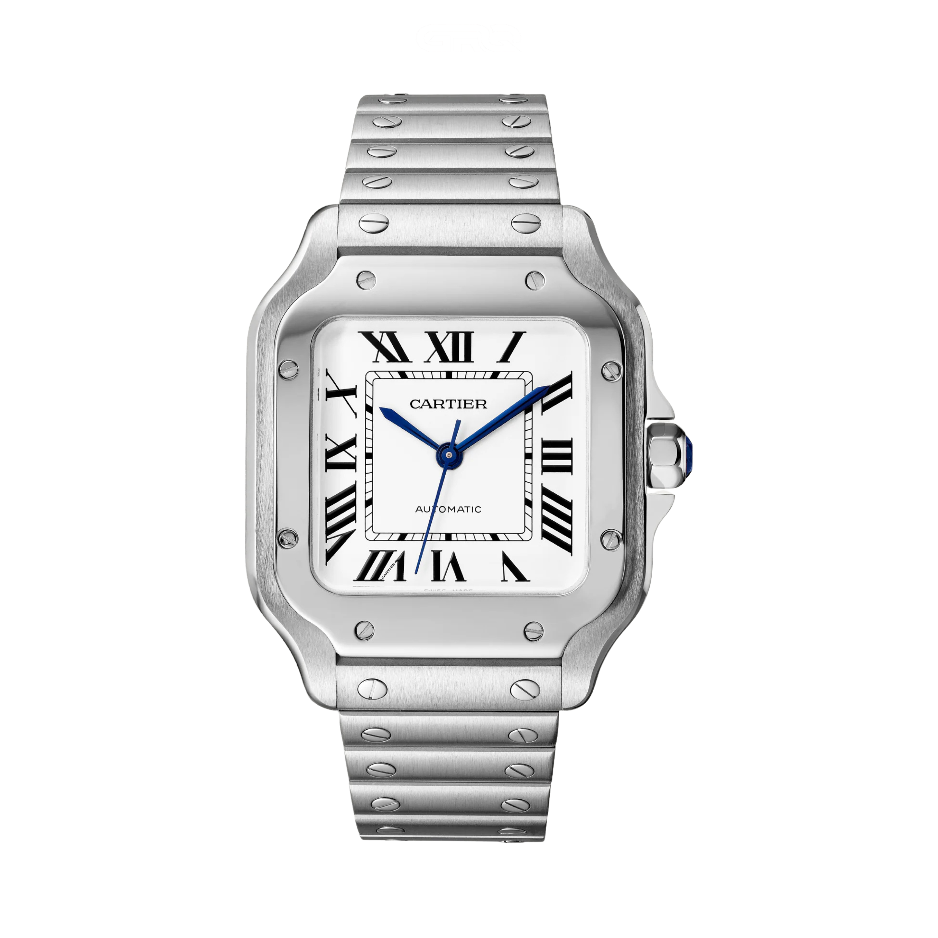 Cartier Santos de Cartier Stainless Steel Silvered Watch
