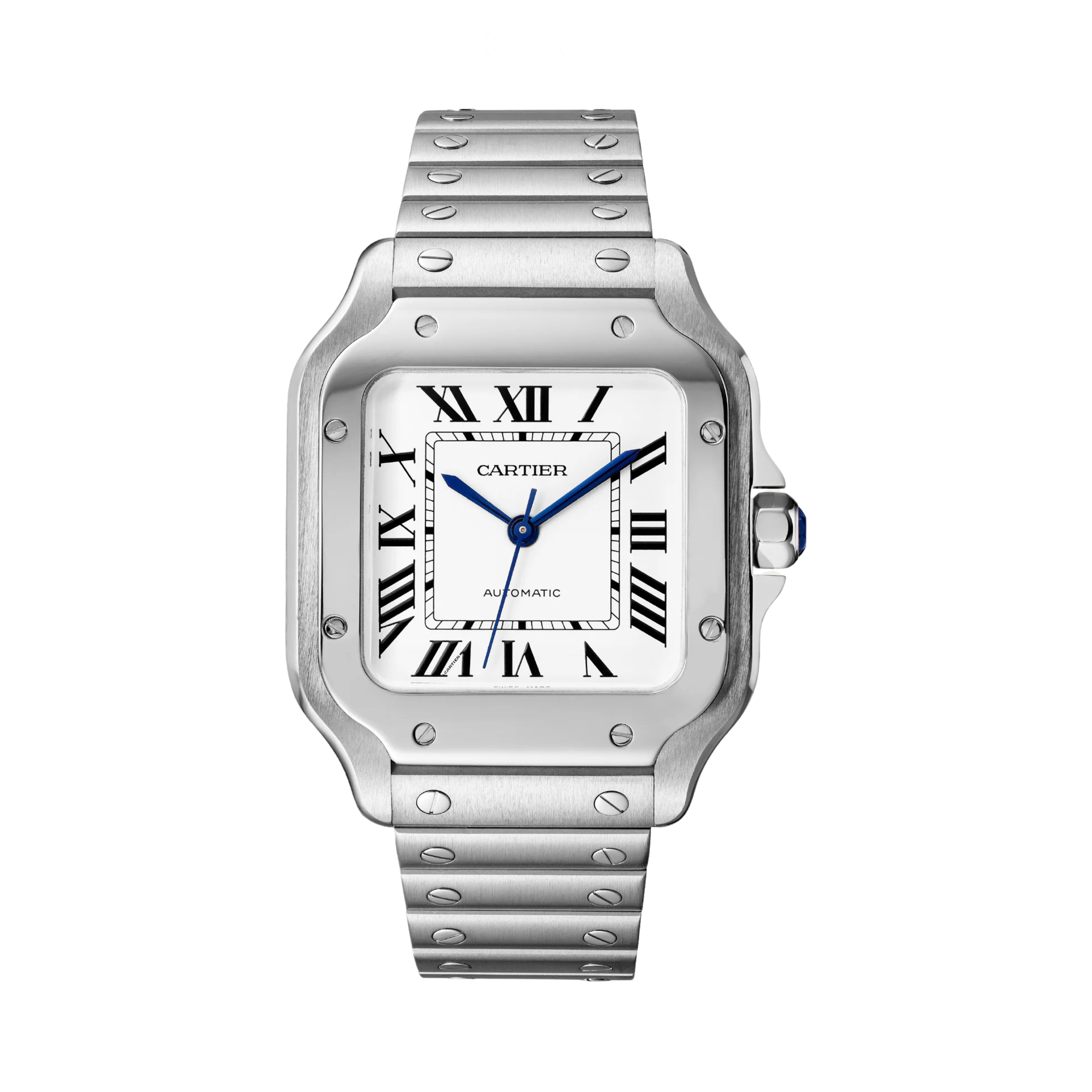 Cartier Santos de Cartier Stainless Steel Silvered Watch