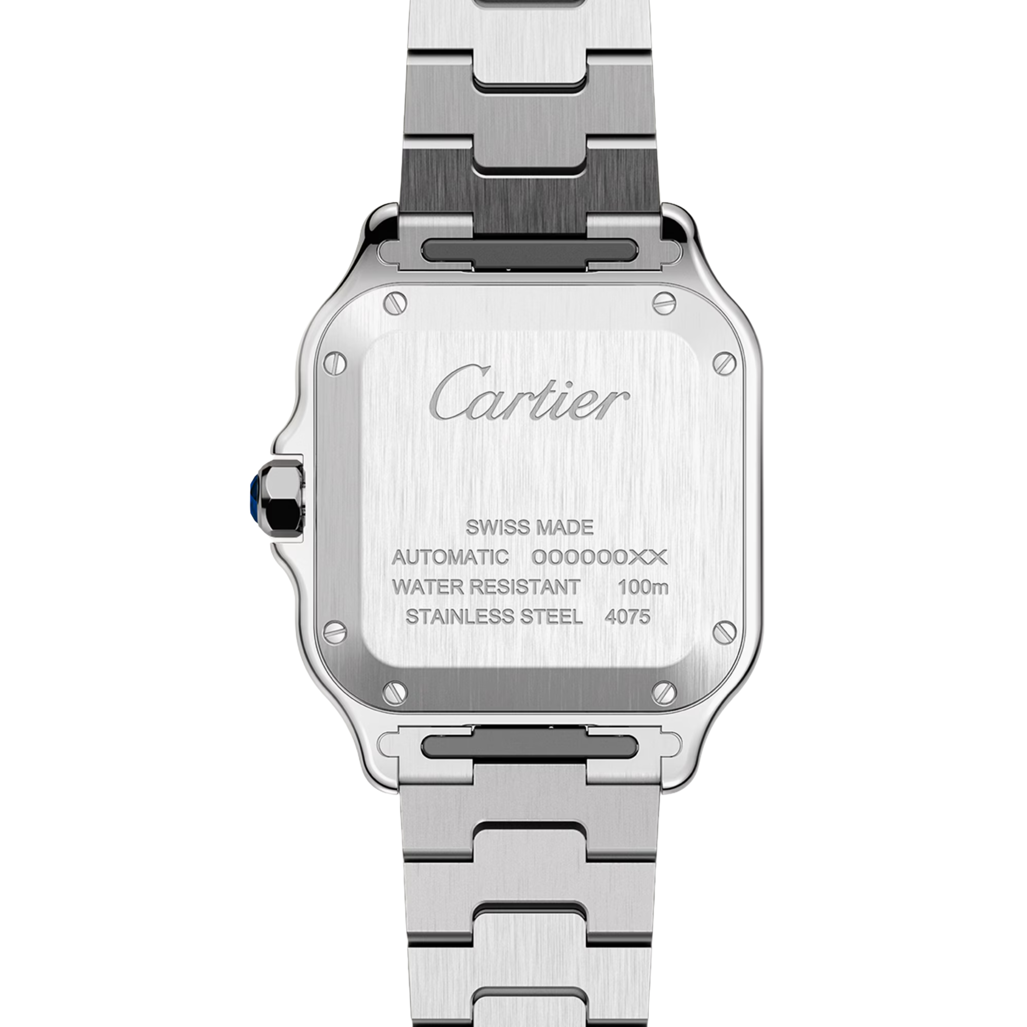 Cartier Santos de Cartier Stainless Steel Silvered Watch