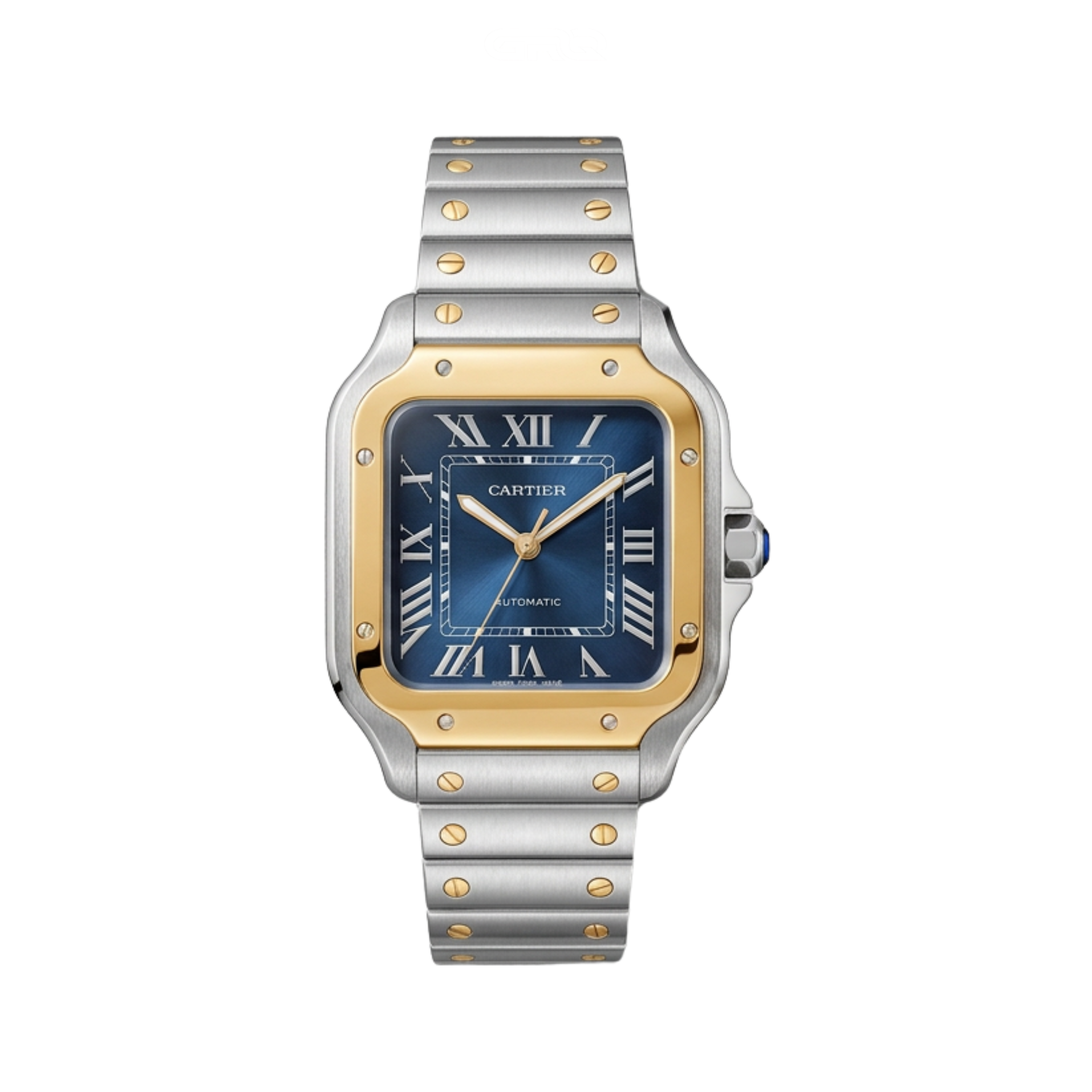 Cartier Santos de Cartier Two-tone Blue Dial Large Watch