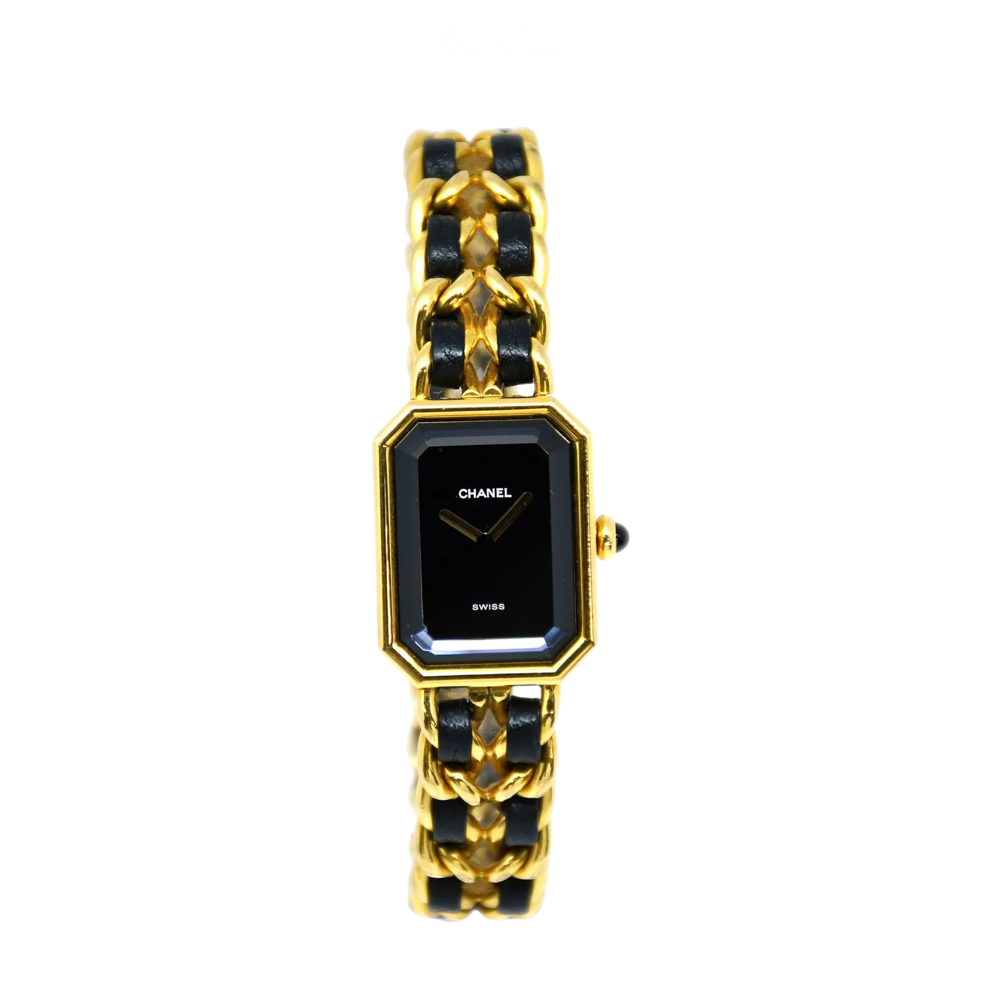 Chanel Chanel Première Black Yellow Chain Leather Strap Watch