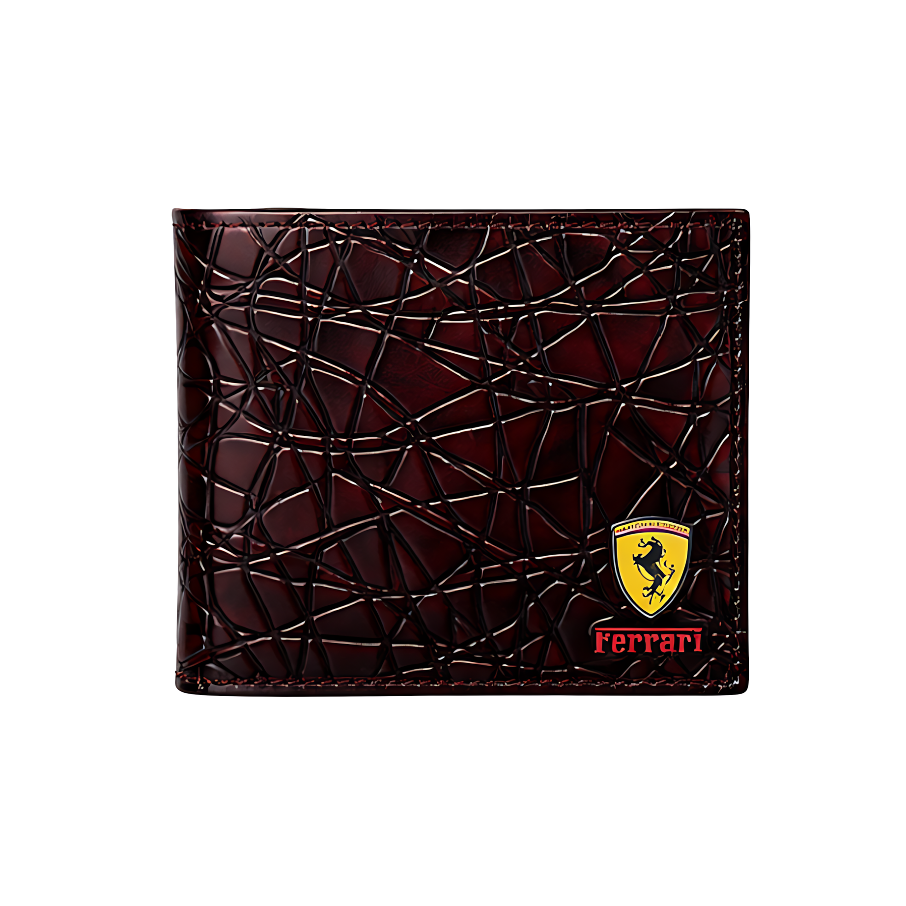 Ferrari Wallet | Premium Red Leather Horse Logo - View 2
