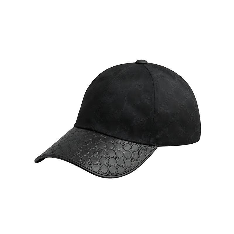 Gucci Monogram Logo - Black Leather - View 1