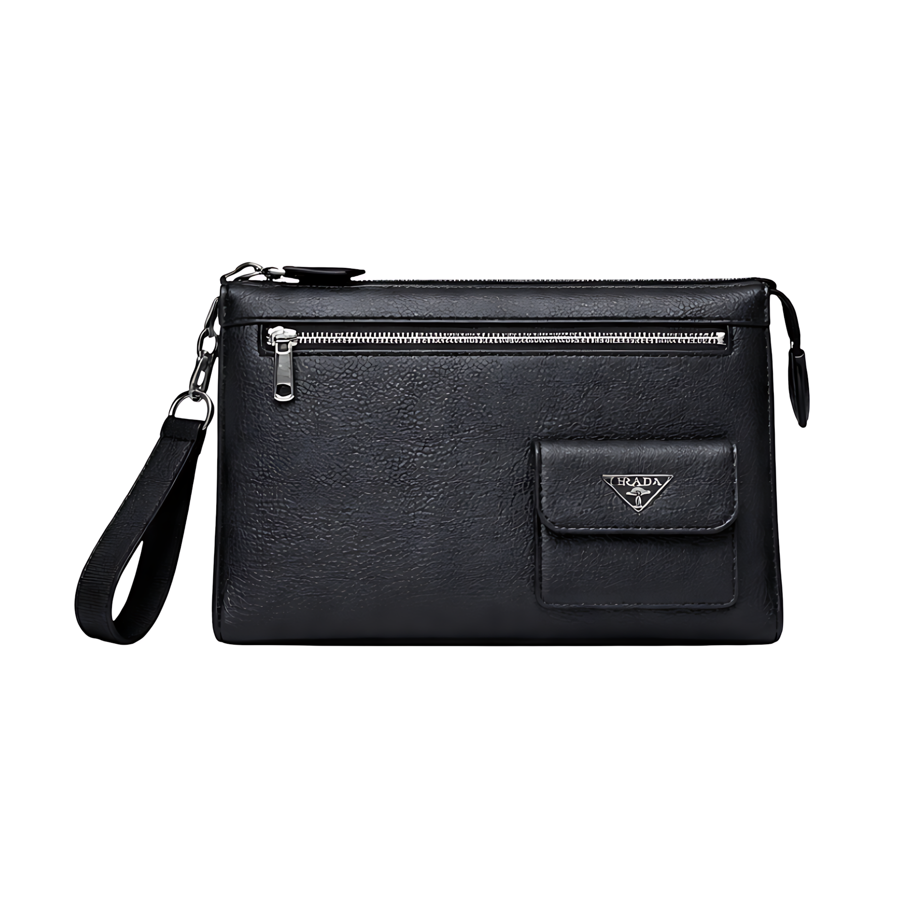Prada Wrist Pouch | Wrist Black Leather - View 1